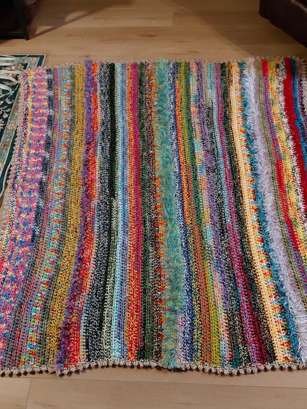 54"x56" Crochet Afghan Handmade Boho